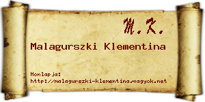 Malagurszki Klementina névjegykártya